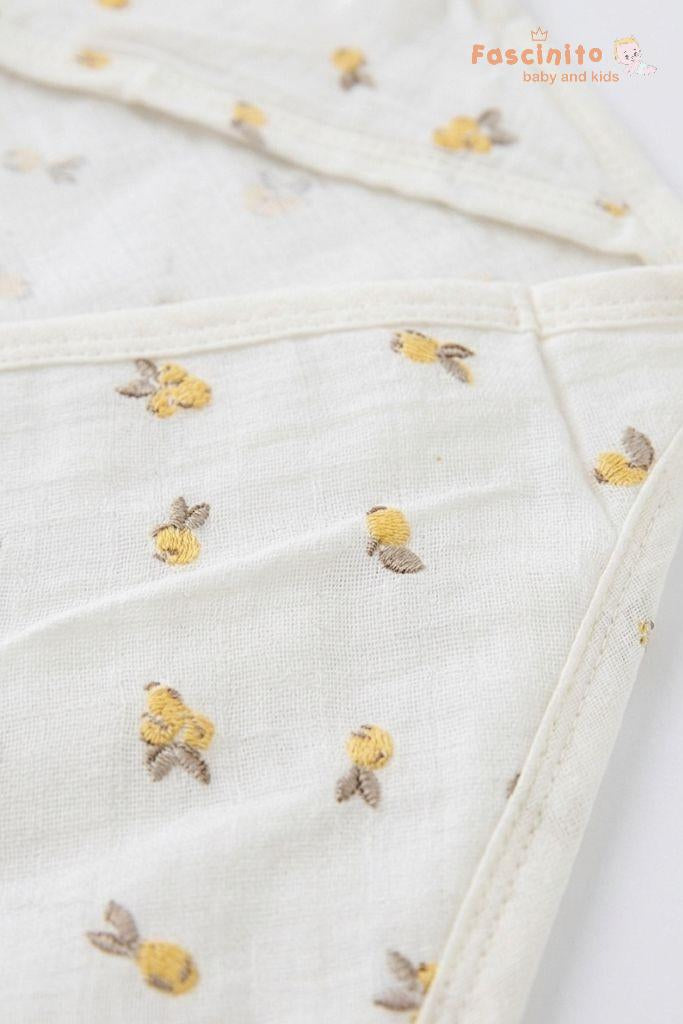 Hooded Baby Towel Muslin Cotton Bath Wrap – Floral