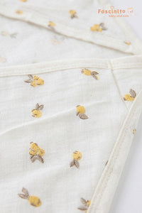 Hooded Baby Towel Muslin Cotton Bath Wrap – Floral
