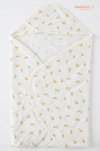 Hooded Baby Towel Muslin Cotton Bath Wrap – Floral