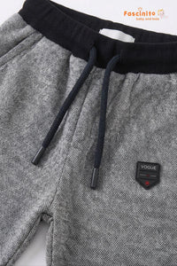 Boys Jogger Pants – Grey Marl Cotton Knit Bottom