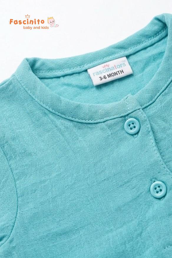 Boys Muslin Co-ord Set – Seafoam Green Cotton Outfit