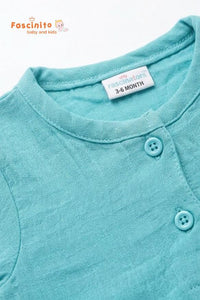 Boys Muslin Co-ord Set – Seafoam Green Cotton Outfit