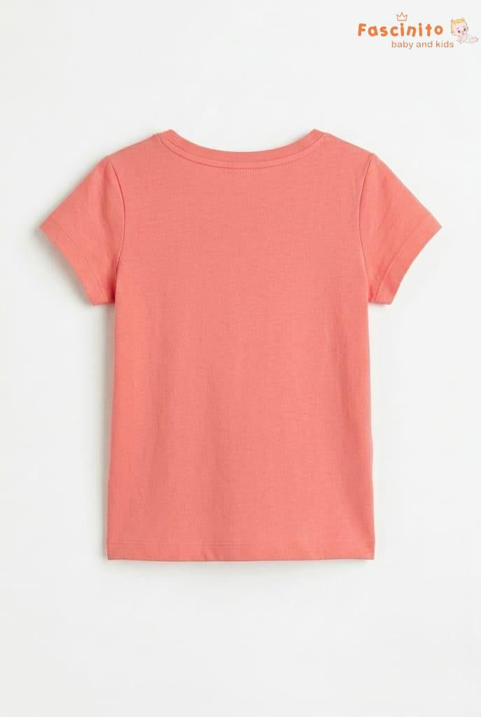 Girls Graphic T-Shirt – Peach Pink Love Yourself Tee