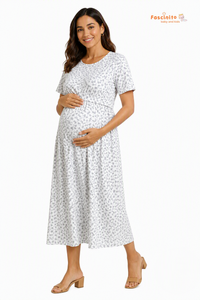 White Floral Ditsy Maxi - White