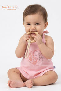 Baby Knotted Jhabla – Pink Cotton Tie-Up Sleeveless Top