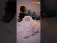 Baby Mosquito Bed – Grey Foldable Net Bed with Cushion