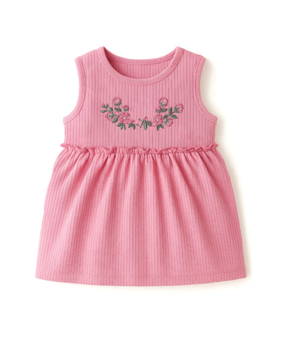 GIRLS SLEEVELESS KNITTED FROCK