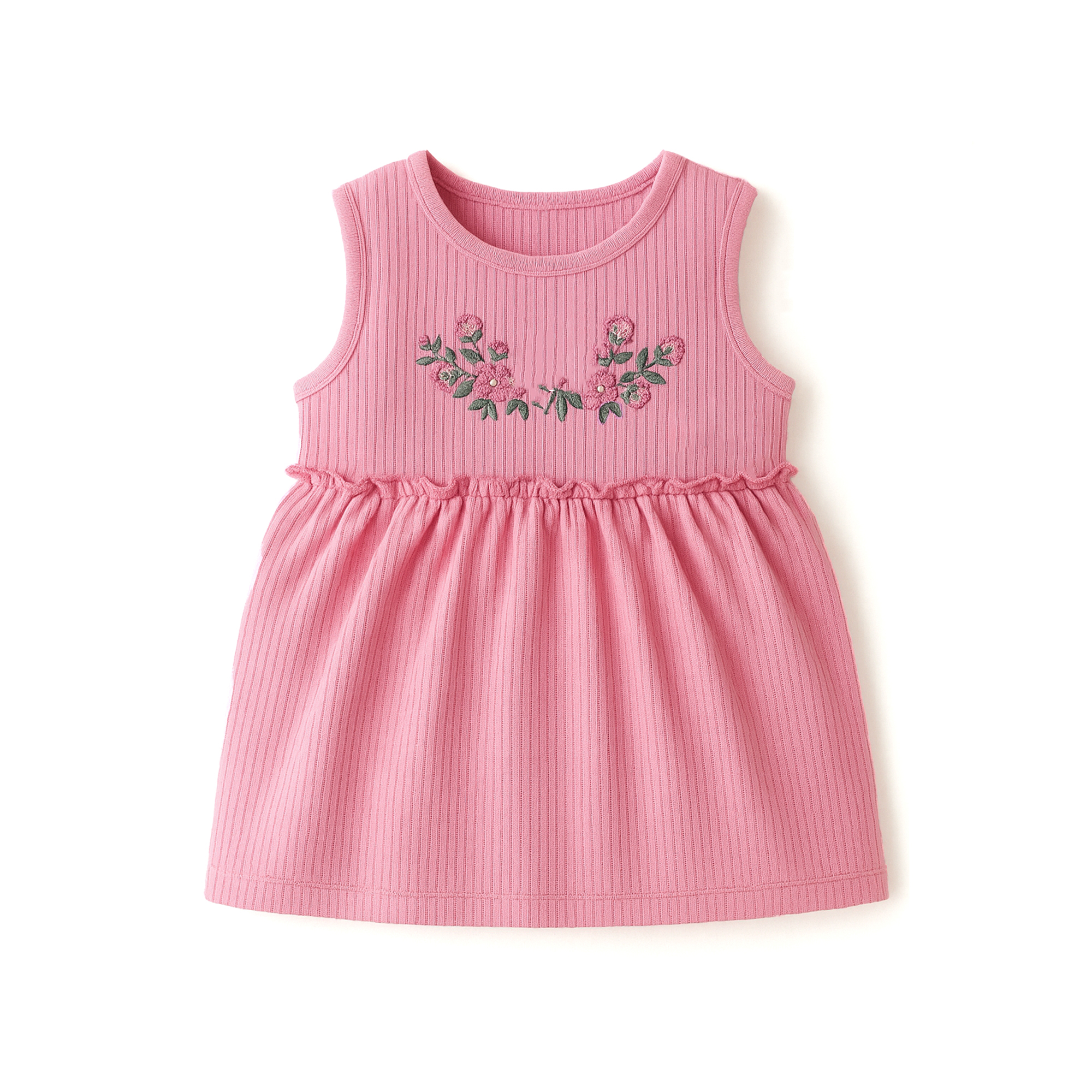 GIRLS SLEEVELESS KNITTED FROCK