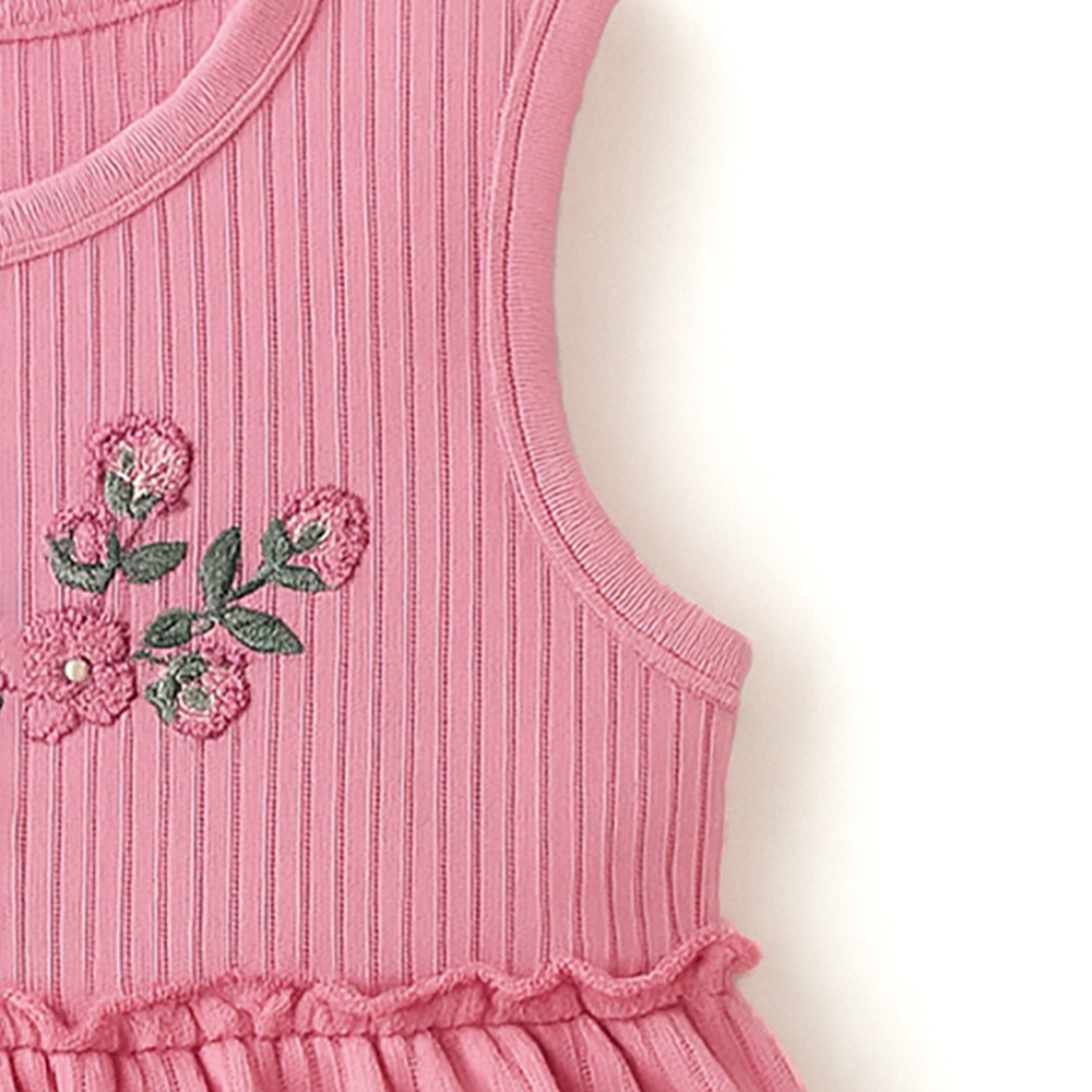 GIRLS SLEEVELESS KNITTED FROCK