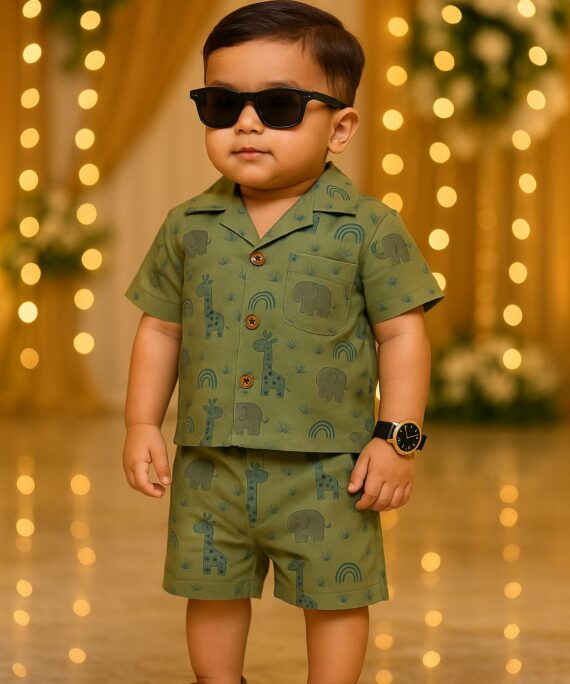 KIDS 2 PIECE CO-ORD SET(MUSLIN)